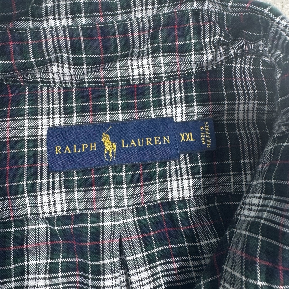 Polo Ralph Lauren Men XXL Cotton Multicolor Plaid Long Sleeve Button Front Shirt - Picture 4 of 7